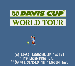 Заставка игры Davis Cup Tennis